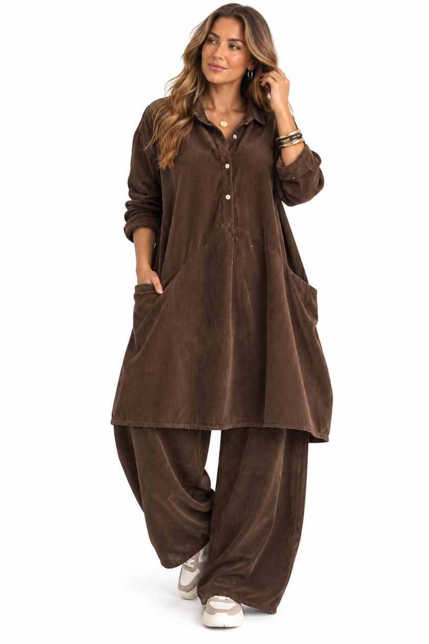 Made in Italy Needlecord Shirt Dress