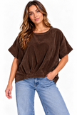 Made in  Italy Corduroy Relaxed Sleeve Top