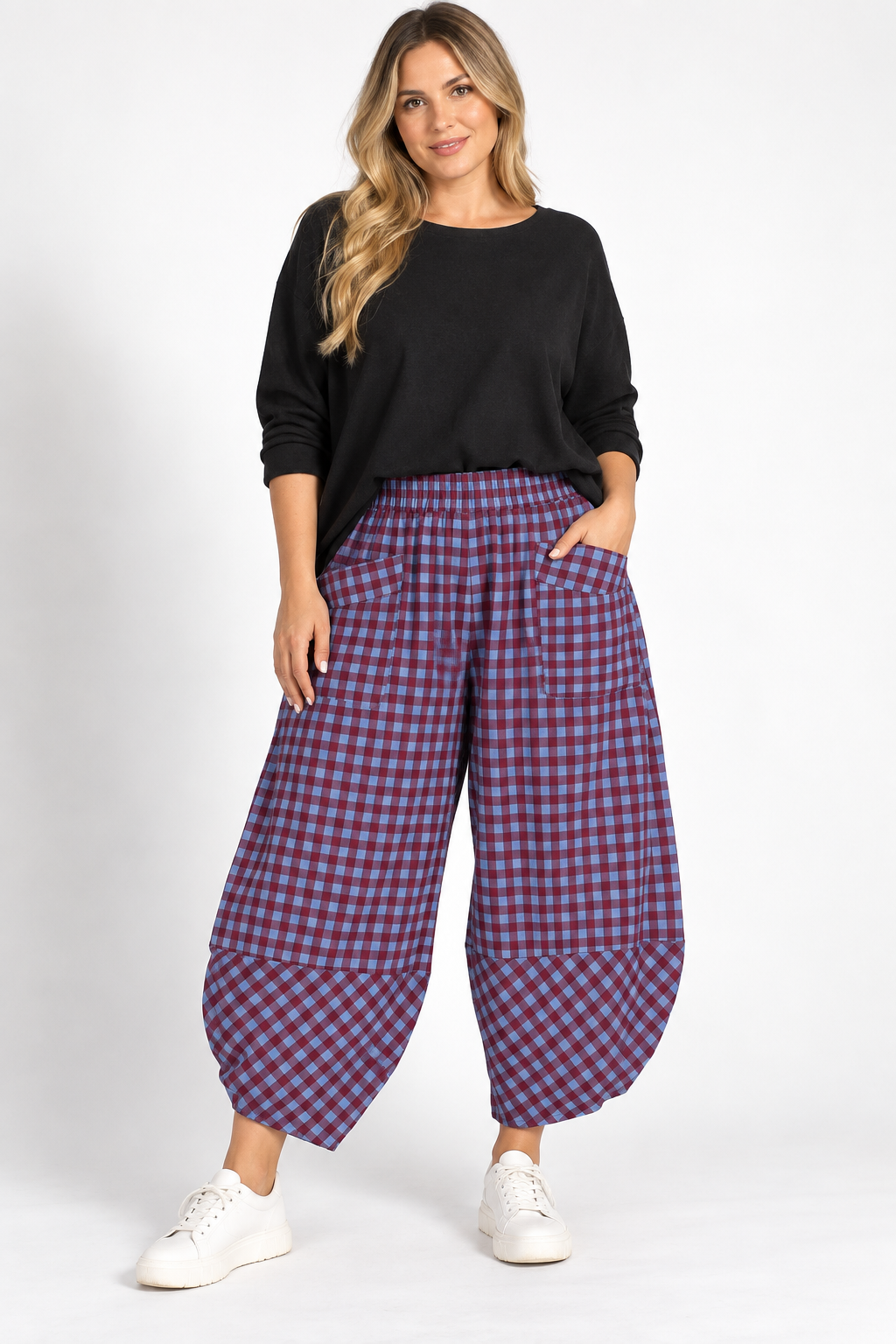 Made in Pocketed Front Gingham/Check Trouser