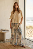 Floral Wide Leg Trouser | Made in Italy