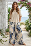 Floral Wide Leg Trouser | Made in Italy