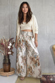 Floral Wide Leg Trouser | Made in Italy