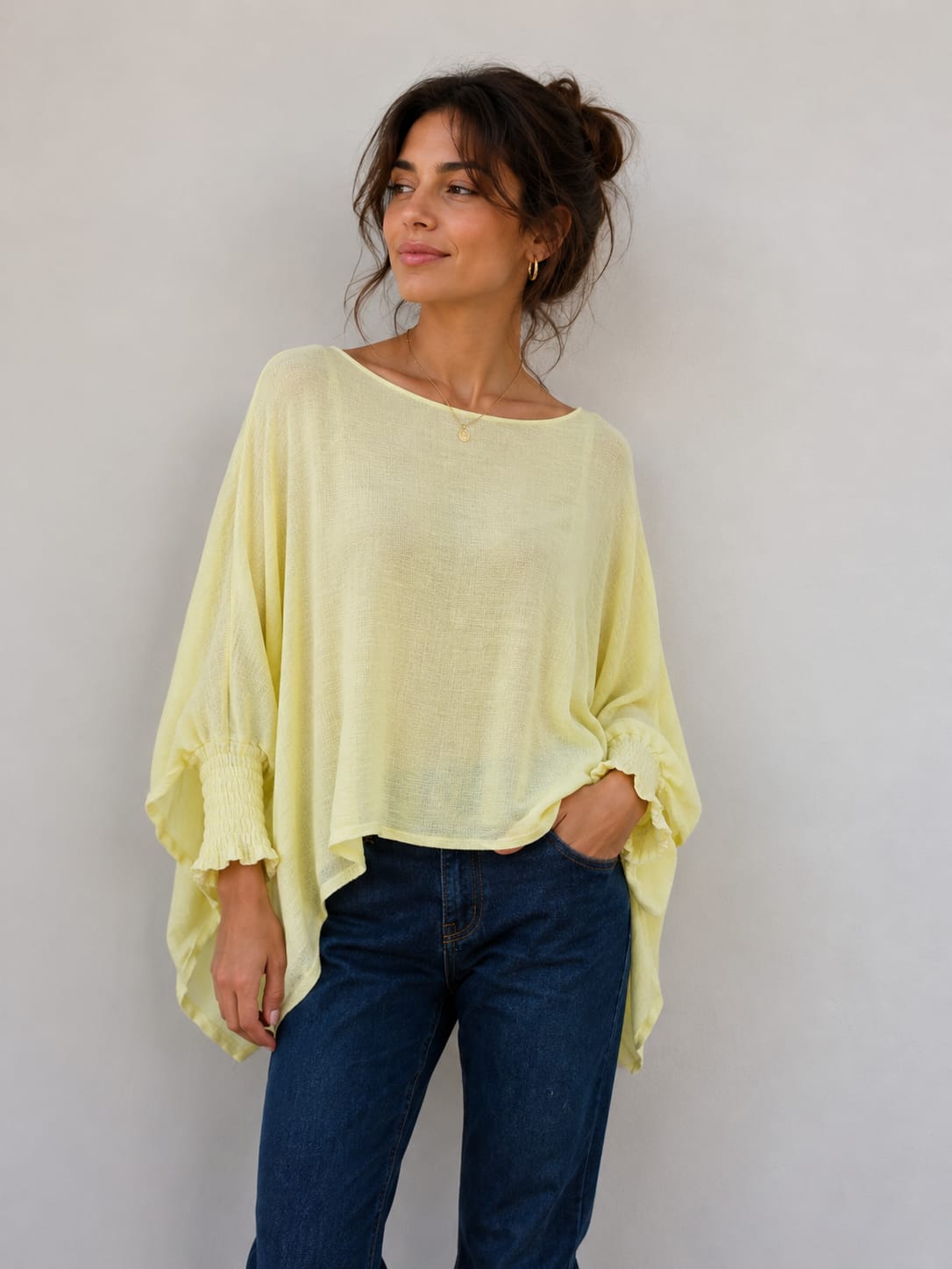 Batwing Loose Fit Top - Made in Italy