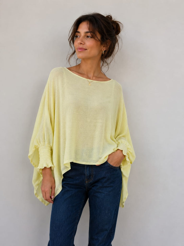 Batwing Loose Fit Top, Made in Italy