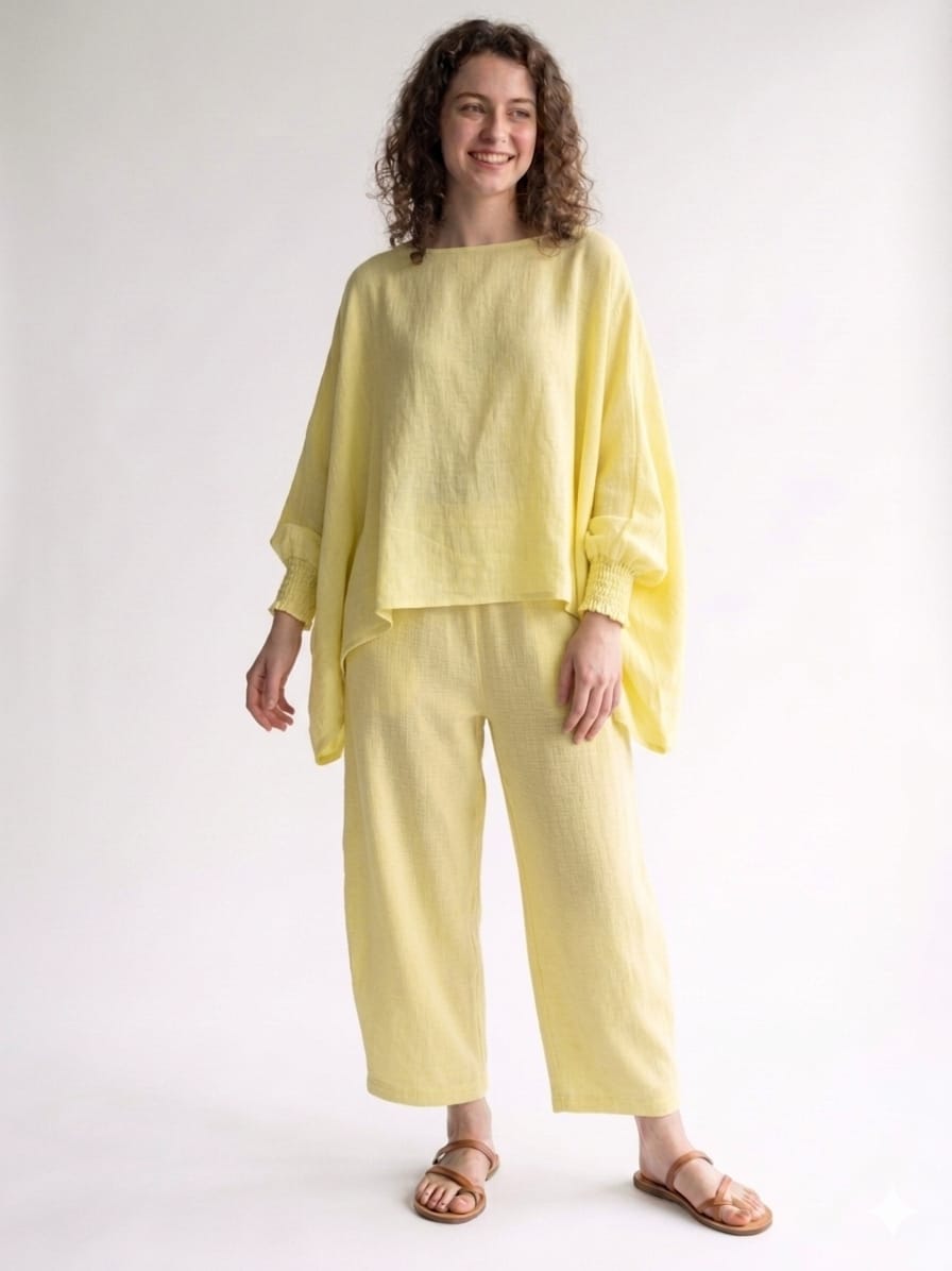 Batwing Loose Fit Top - Made in Italy