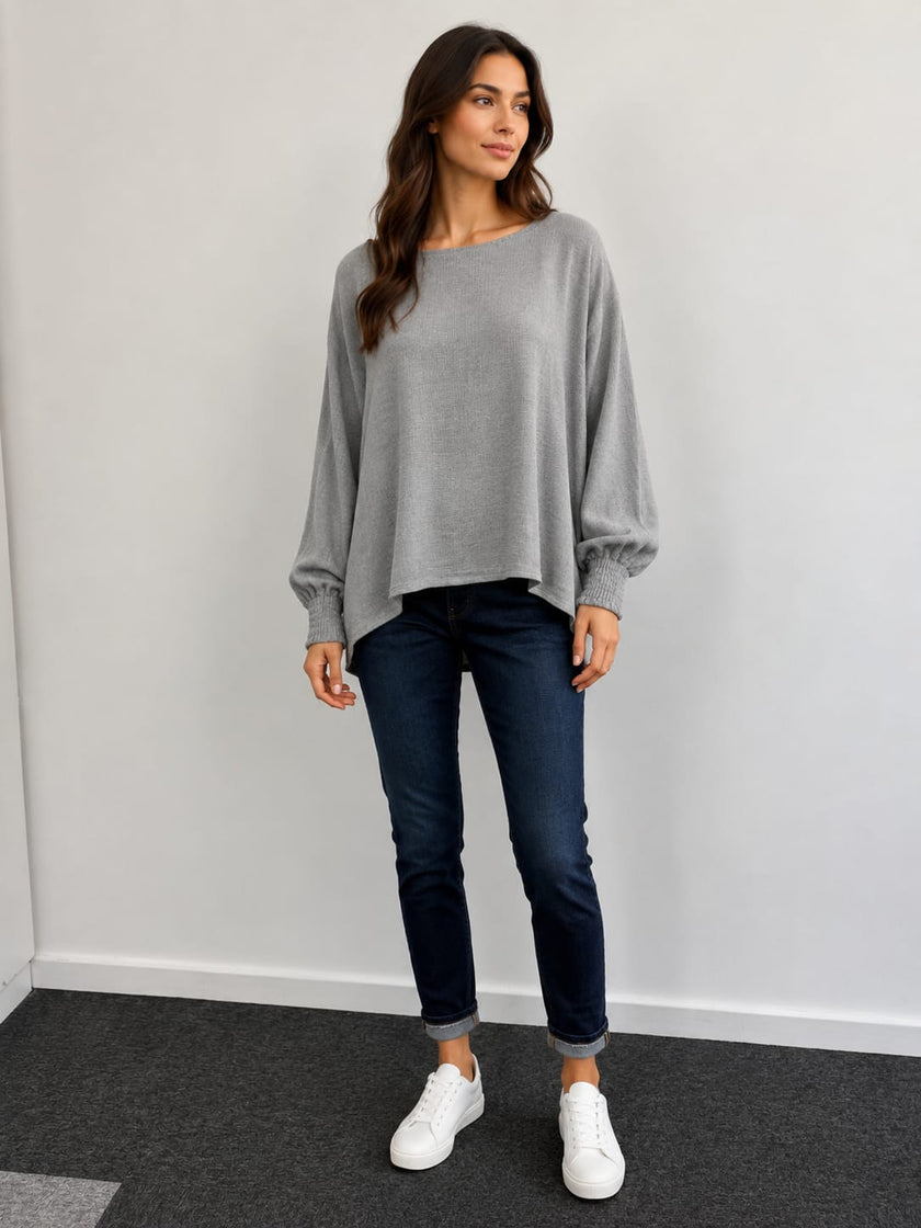 Batwing Loose Fit Top - Made in Italy