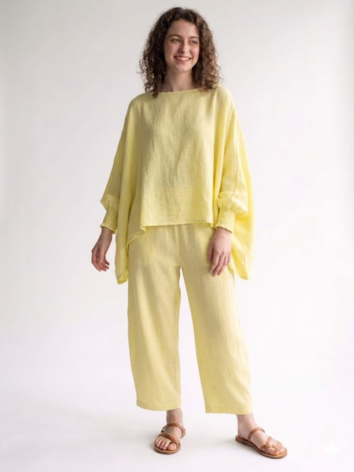 Batwing Loose Fit Top, Made in Italy
