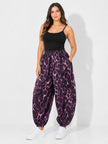 Made in Italy Wild Style Animal Print Trouser  - Berry