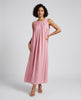 Made in Italy Gathered Yoke Maxi Dress - Baby Pink
