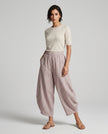 Made in Italy Textured Wide-Leg Trousers - Bubblegum