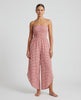 Shirred Gingham Culotte Jumpsuit - Bubblegum