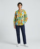 Made in Italy Exotic Botanical Print Blouse - Forest Green