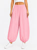 Made in Italy Balloon Trousers with Textured Finish - Bubblegum