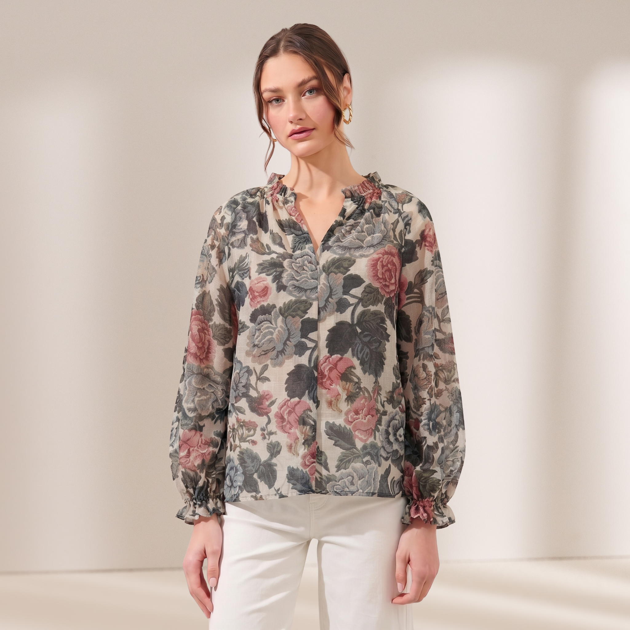 Floral Elasticated Blouse