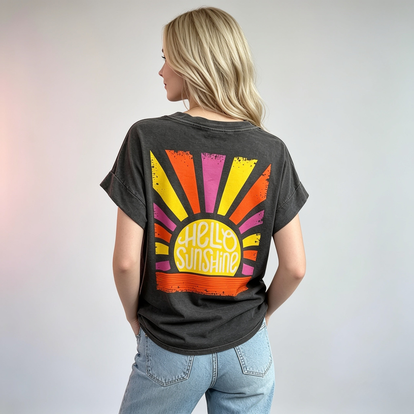 Made in Italy Retro Sun Graphic T-Shirt