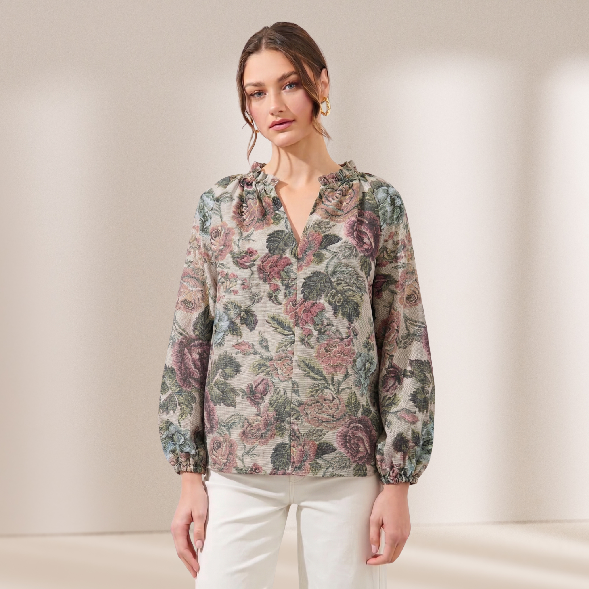 Floral Elasticated Blouse